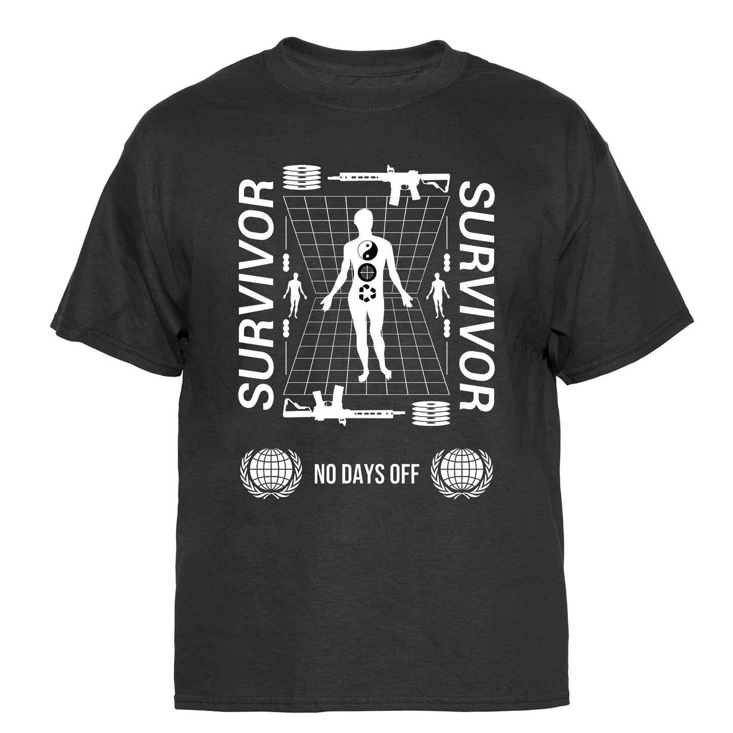 Survivor No Days Off Vintage Graphic T-Shirt