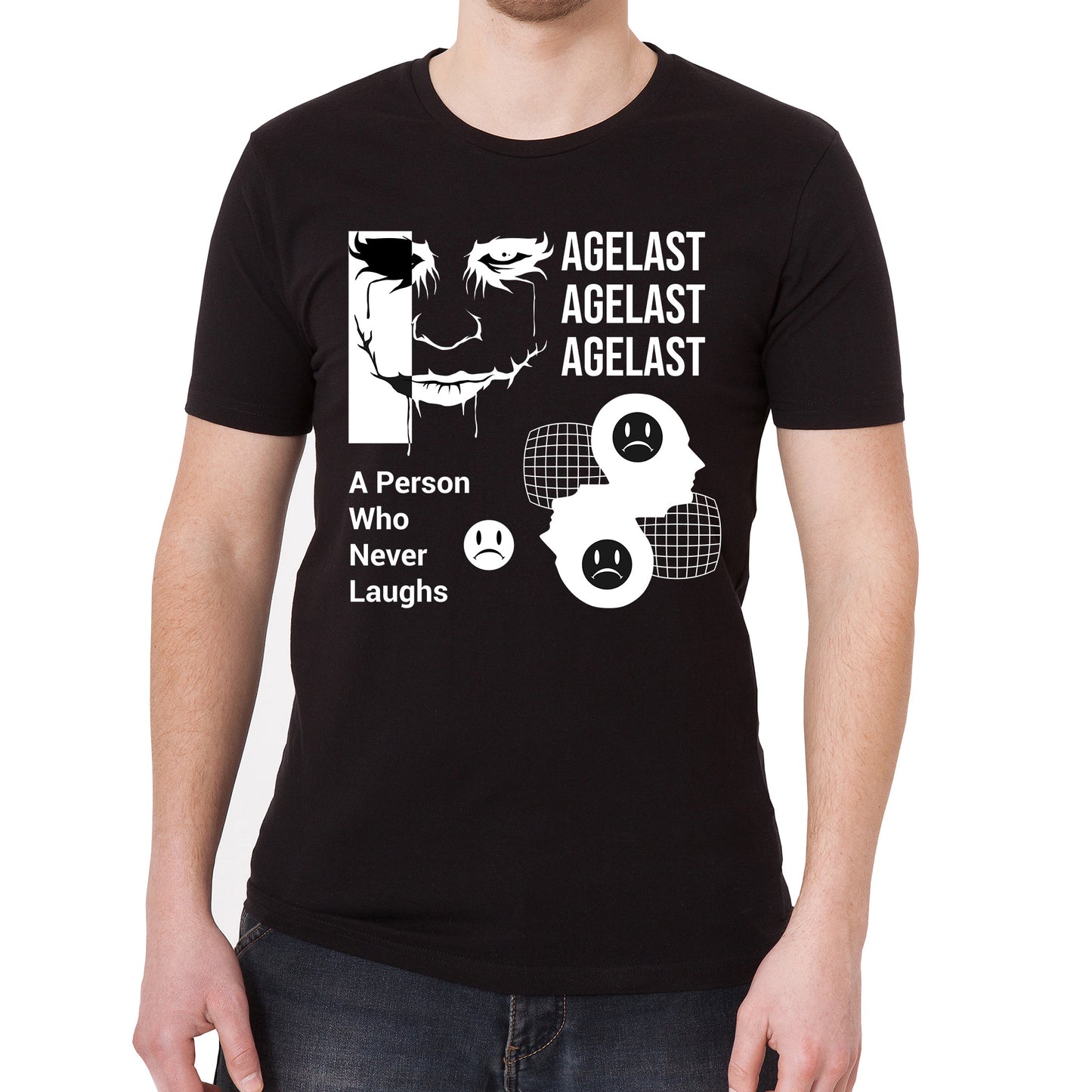 Agelast A Person Who Never Laughs Graphic Tee Vintage Graphic T-Shirt