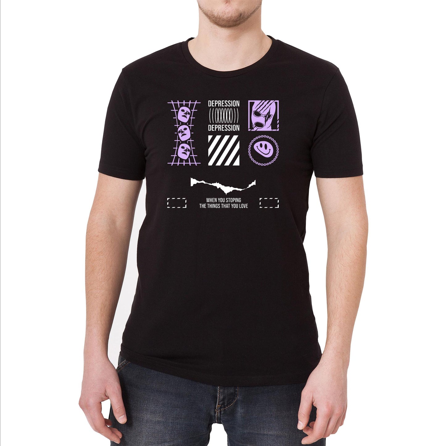 Depressed Urban Streetwear Vintage Graphic T-Shirt