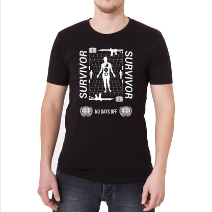 Survivor No Days Off Vintage Graphic T-Shirt