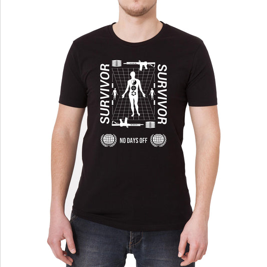 Survivor No Days Off Vintage Graphic T-Shirt