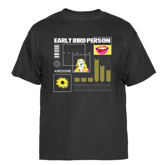 Early Bird Person Vintage Graphic T-Shirt
