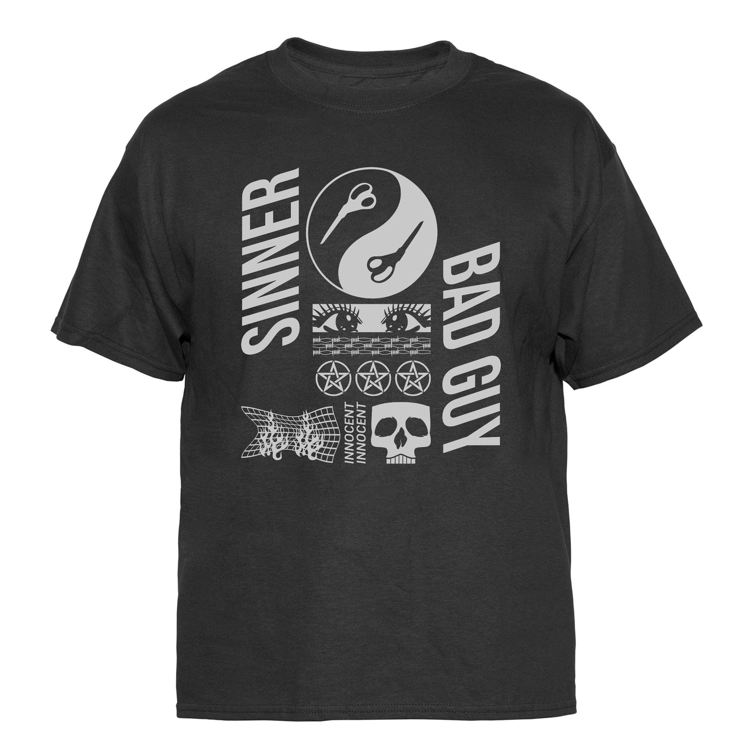 Sinner Bad Guy Innocent Vintage Graphic T-Shirt