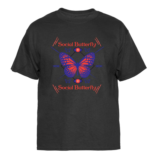 Social Butterfly Vintage Graphic T-Shirt