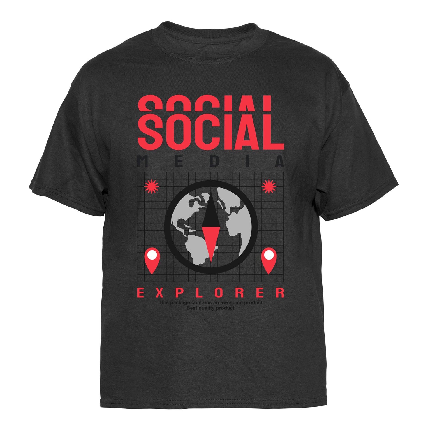Social Media Explorer Vintage Graphic T-Shirt