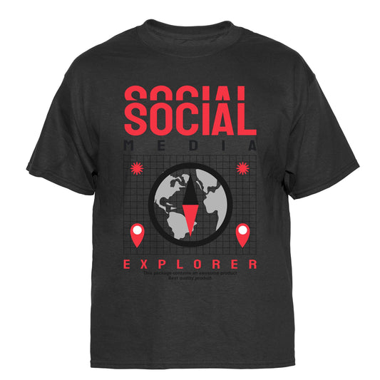 Social Media Explorer Vintage Graphic T-Shirt
