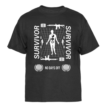 Survivor No Days Off Vintage Graphic T-Shirt
