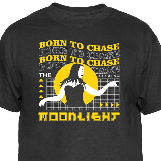 Born to Chase the Moonlight Vintage Graphic T-Shirt