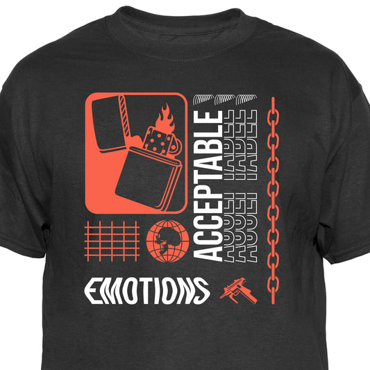 Acceptable Emotions Graphic Tee Vintage Graphic T-Shirt