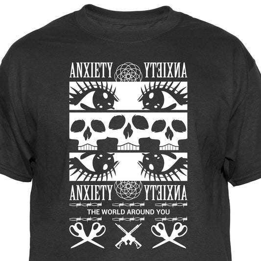 Anxiety The World Around Graphic Tee Vintage Graphic T-Shirt
