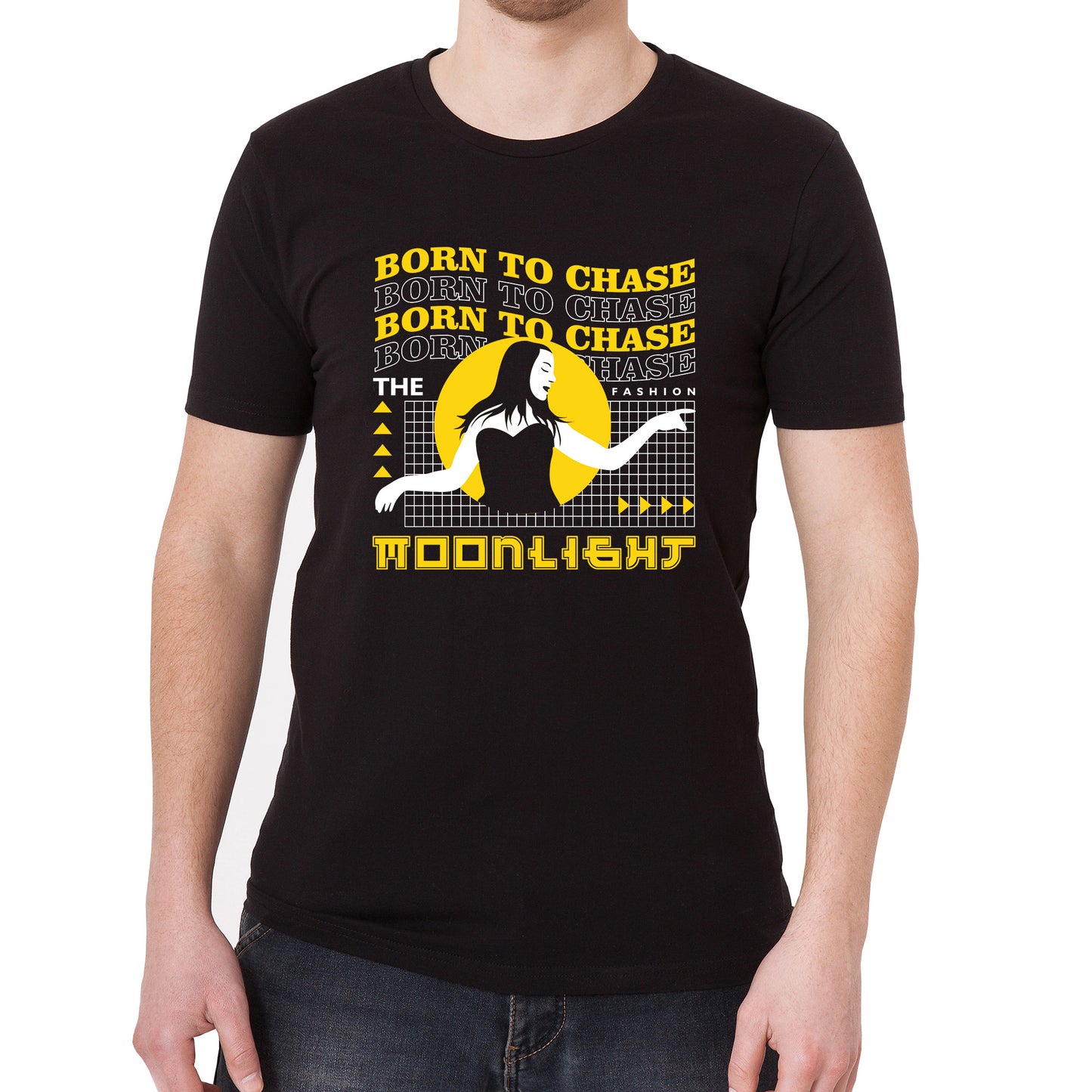 Born to Chase the Moonlight Vintage Graphic T-Shirt
