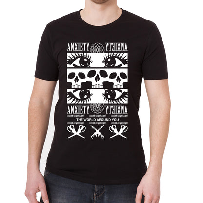 Anxiety The World Around Graphic Tee Vintage Graphic T-Shirt