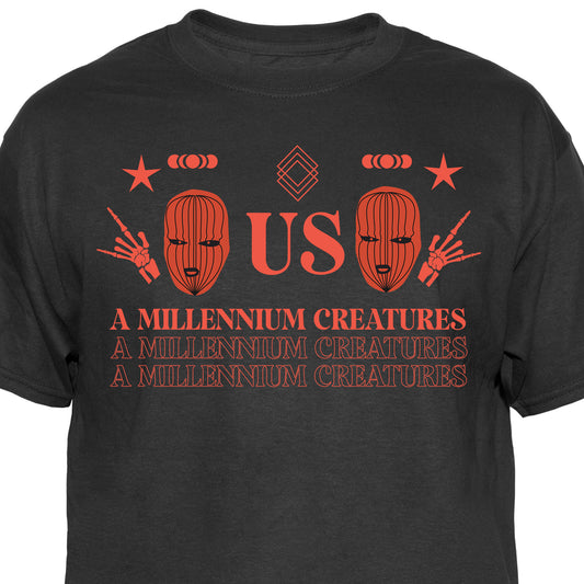 A Millennium Creature Graphic T-Shirt Vintage Graphic T-Shirt